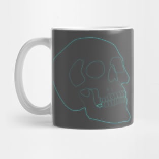 Neon Skull Blue Mug